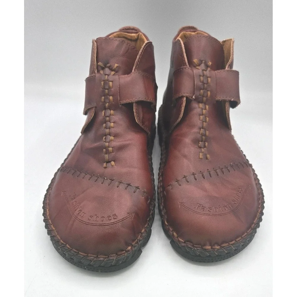 Men's Leather Ankle‎ Boots, Fashion Shoes, Size 11